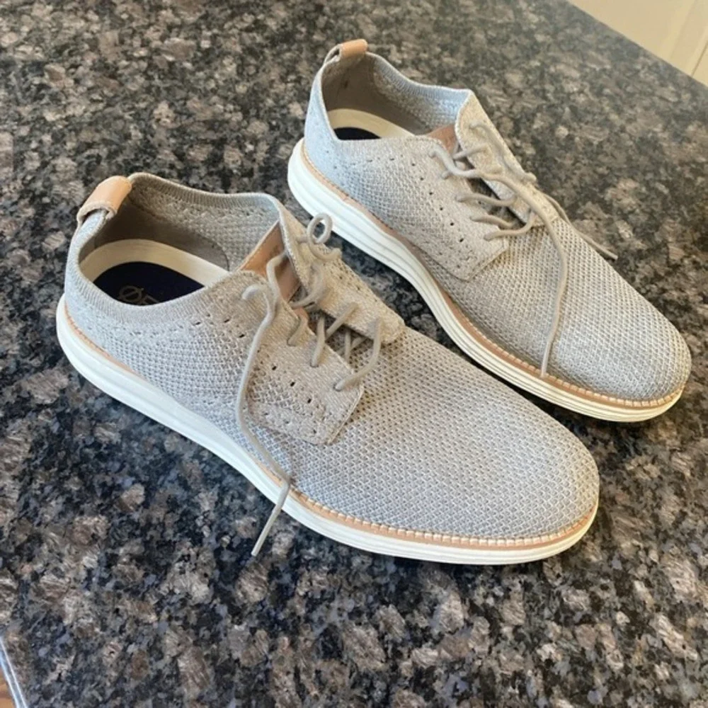 Men's Cole HAAN‎ Gray Knit Oxford Shoe 10M     83